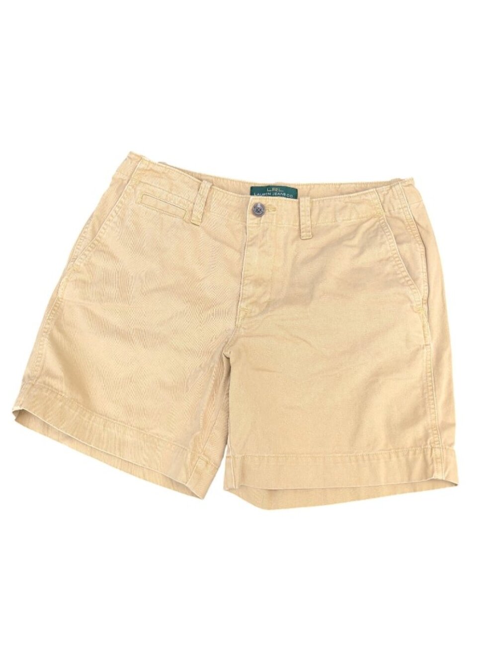 Lauren Ralph Lauren Shorts Womens 8 Khaki Cotton Chino Classic Fit Summer Wear